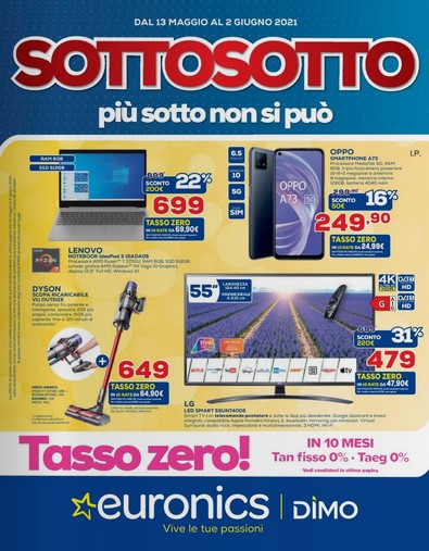 euronics offerte volantino la via lattea dimo maggio giugno 2021