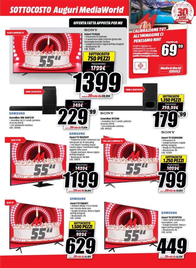 Tanti auguri MediaWorld! Tantissime offerte tech per i 30 anni della catena 13