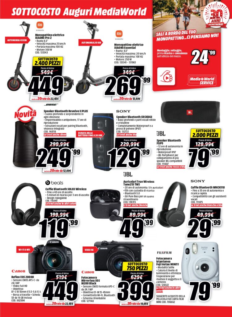 Tanti auguri MediaWorld! Tantissime offerte tech per i 30 anni della catena 15
