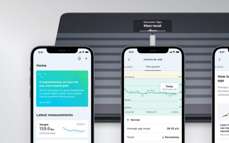 withings bilance età vascolare