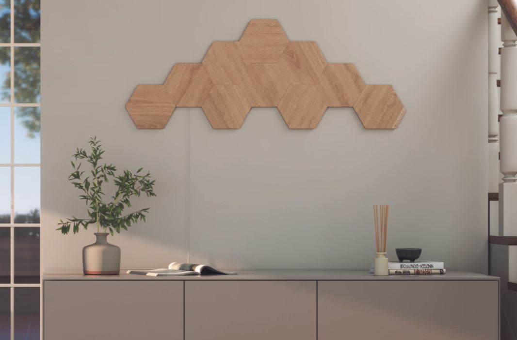 I pannelli Nanoleaf Elements trasformano la vostra casa con un effetto legno