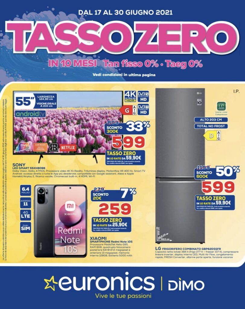 Volantino Euronics giugno 2021