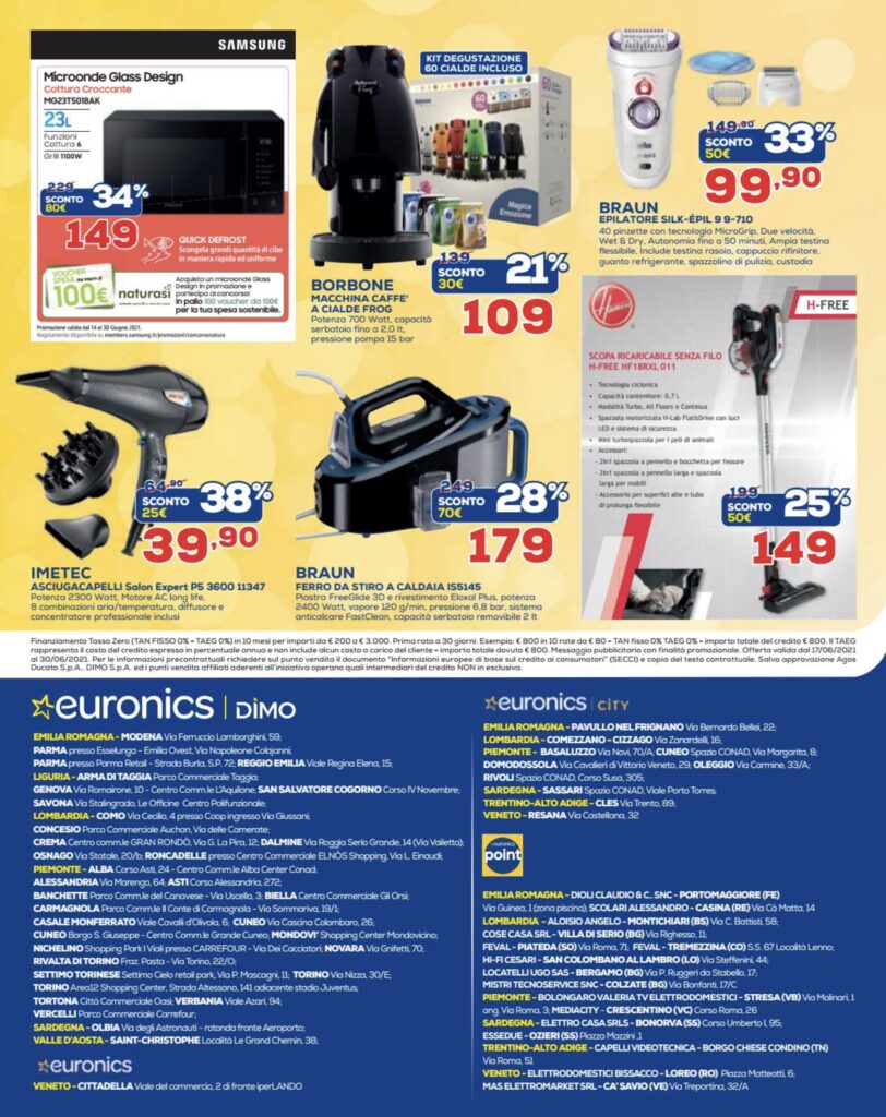 Volantino Euronics giugno 2021