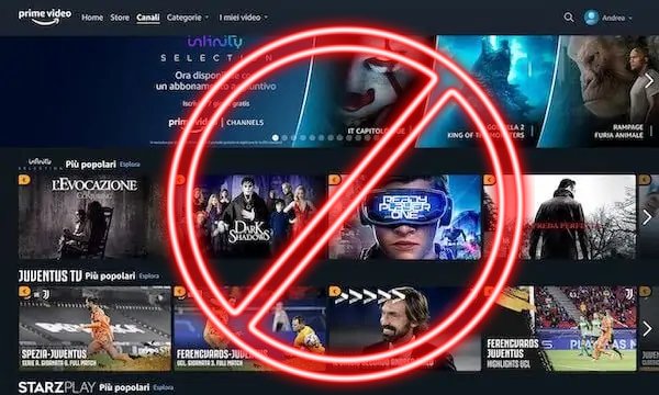 disattivare Prime Video Channels