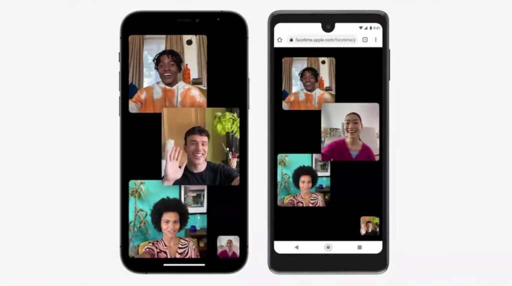 FaceTime su Android, videochiamata di gruppo