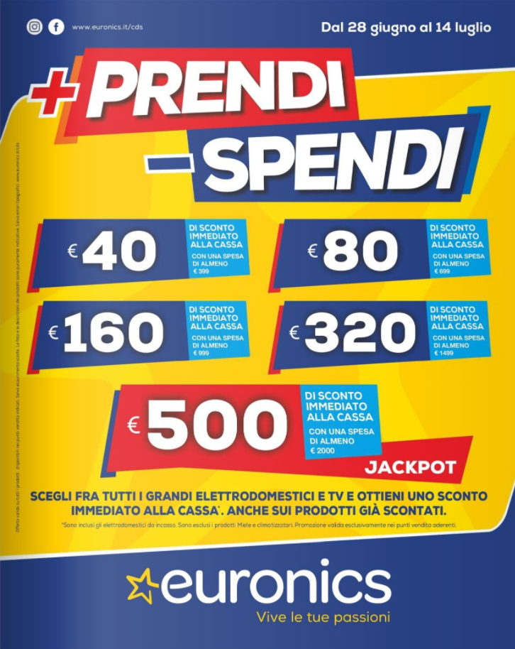 offerte volantino Euronics CDS