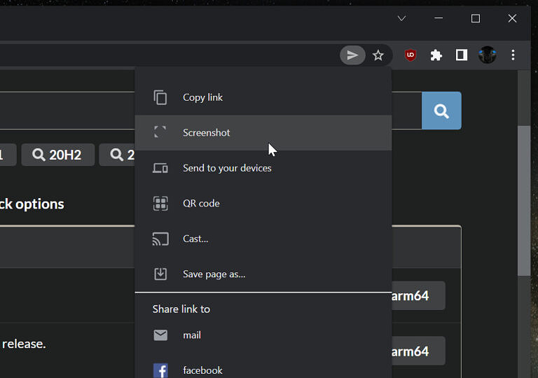 Uno strumento per gli screenshot è in arrivo in Google Chrome per desktop 1