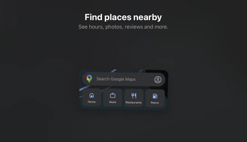 Google Maps widget iphone 1