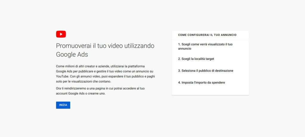Campagna Google Ads per YouTube