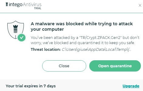 Intego antivirus per Windows malware