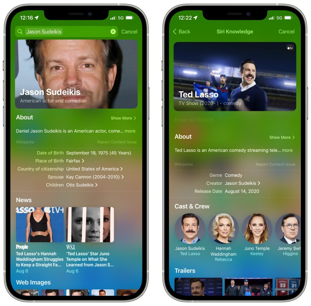 come usare spotlight su ios 15 risultati ricerca