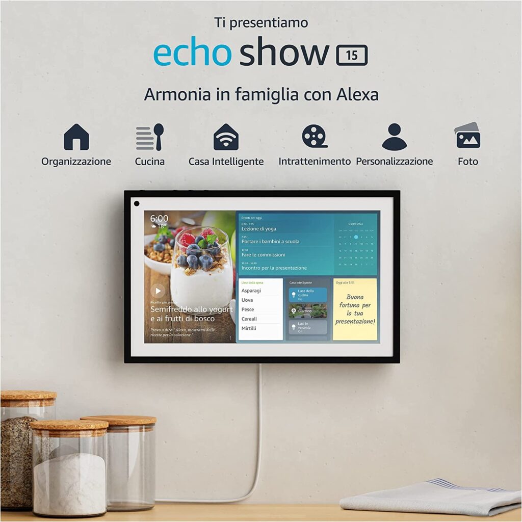 Amazon presenta Echo Show 15, un nuovo dispositivo da parete per organizzare la famiglia 1