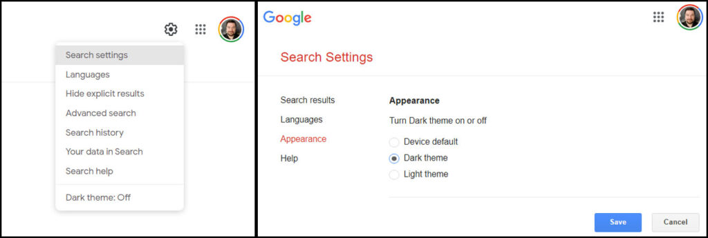 google ricerca desktop modalità scura rollout