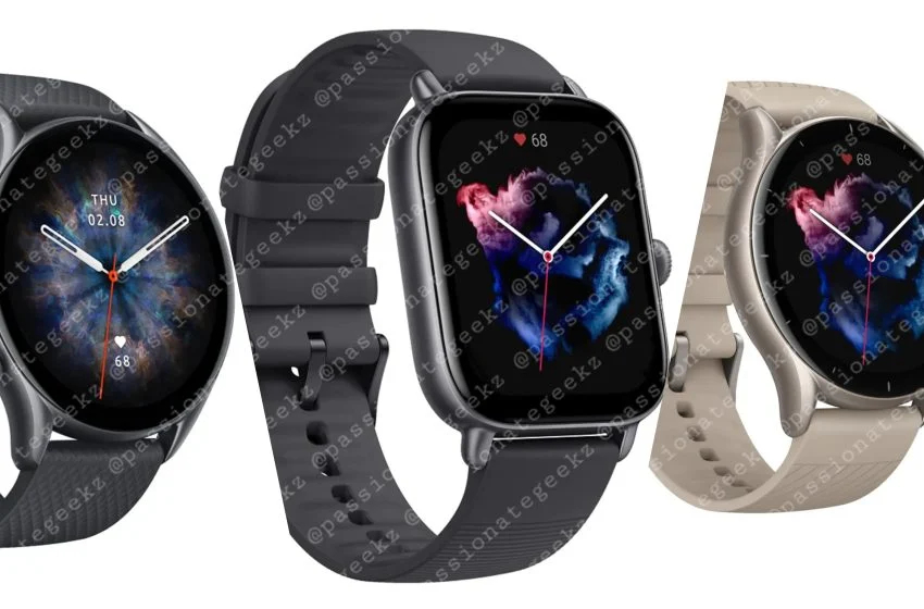 amazfit gts gtr 3 pro specifiche render leak