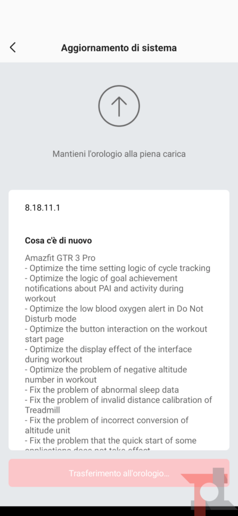 C'è un nuovo aggiornamento per Amazfit GTR 3 Pro, GTR 3 e GTS 3 da scaricare 5