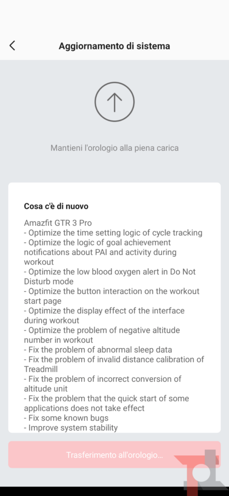 C'è un nuovo aggiornamento per Amazfit GTR 3 Pro, GTR 3 e GTS 3 da scaricare 4