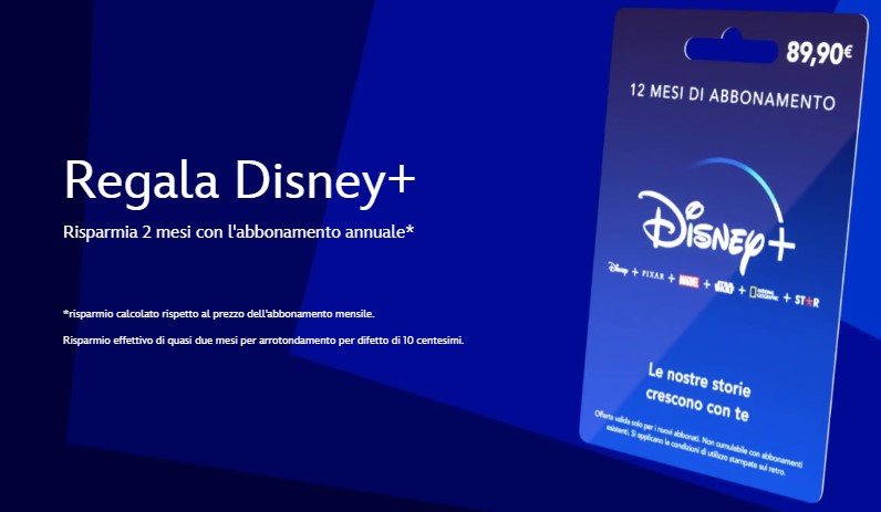 Disney Plus Card abbonamento 12 mesi