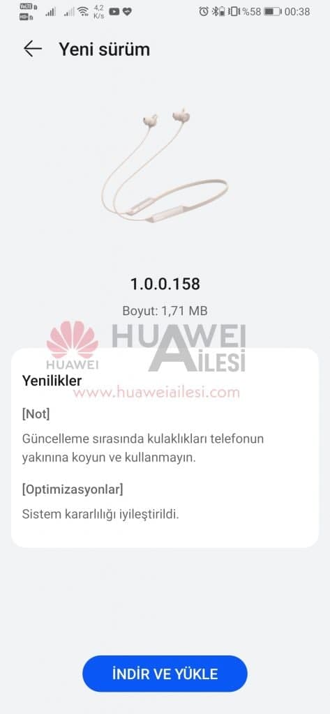 Huawei Freelace Pro update