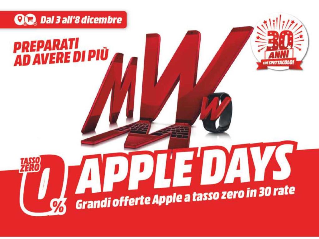 MediaWorld Apple Days offerte
