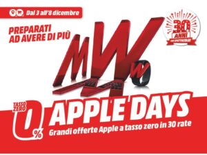 MediaWorld Apple Days offerte