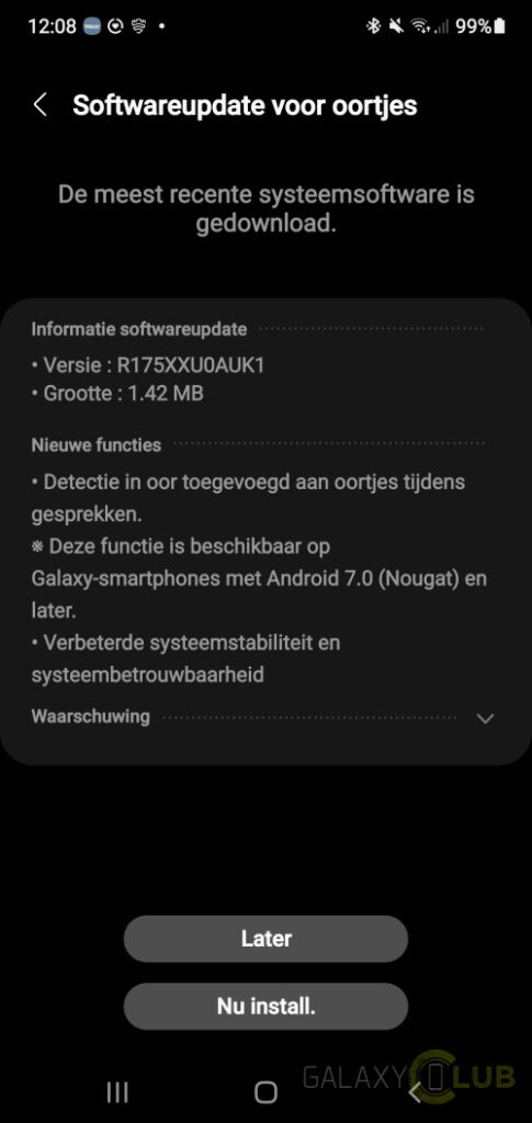 Samsung Galaxy Buds update