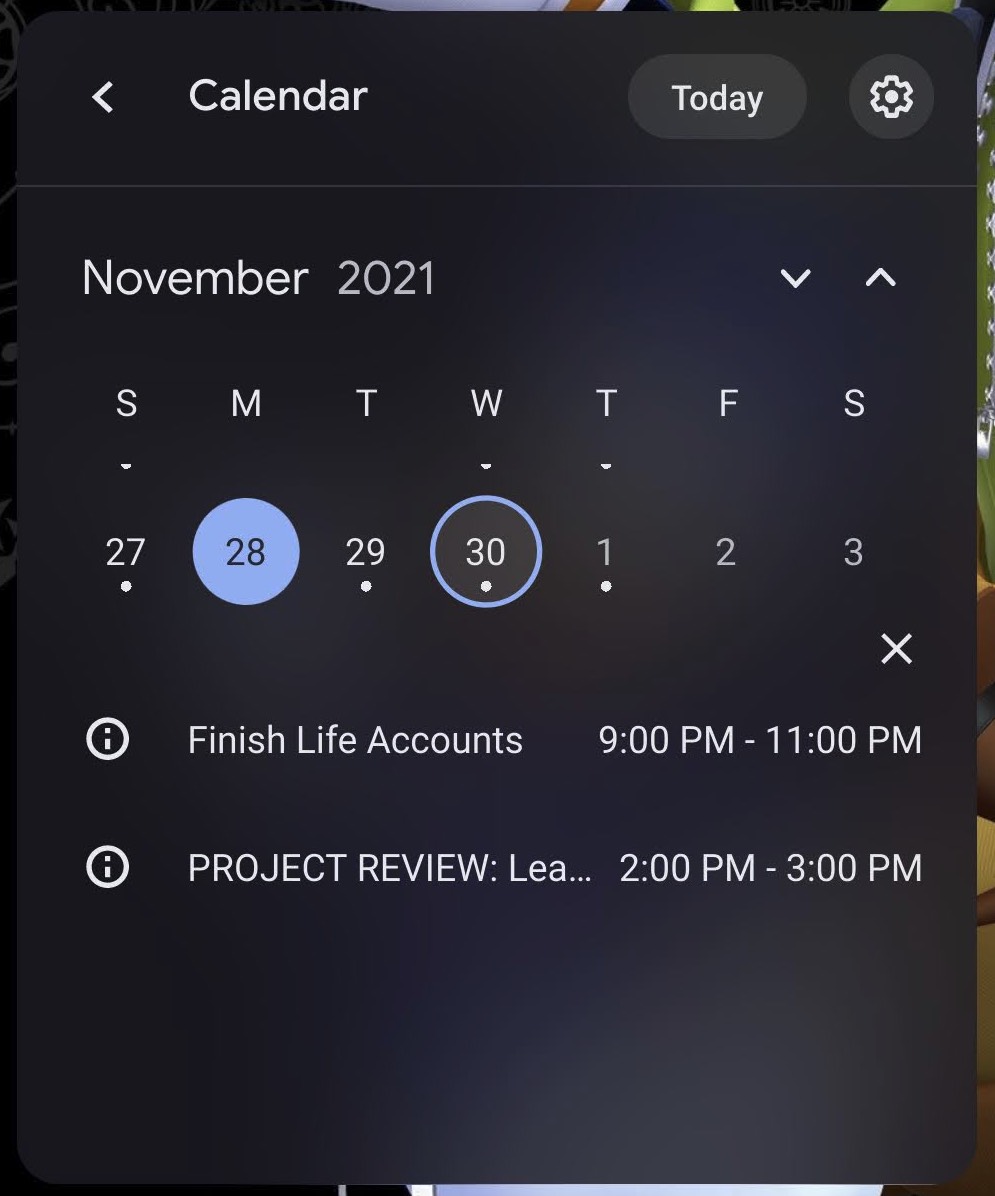 chrome os appuntamenti calendario