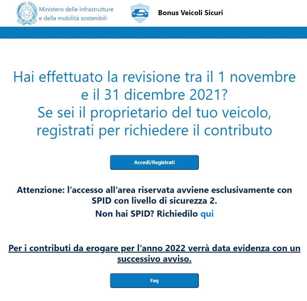 bonus veicoli sicuri bonus revisione auto 2022