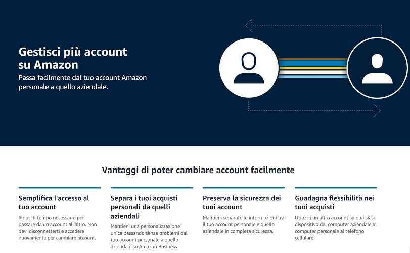 Come passare da Amazon Business a privato