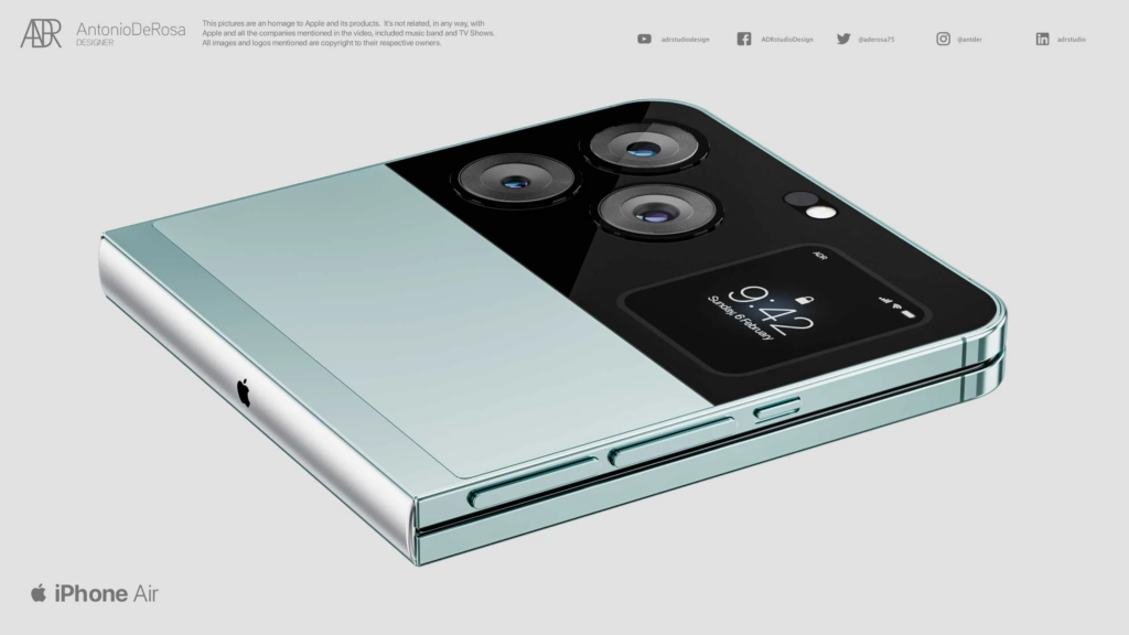 iPhone Air pieghevole in un concept