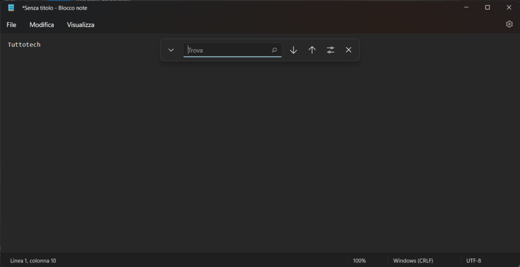 Windows 11 blocco note