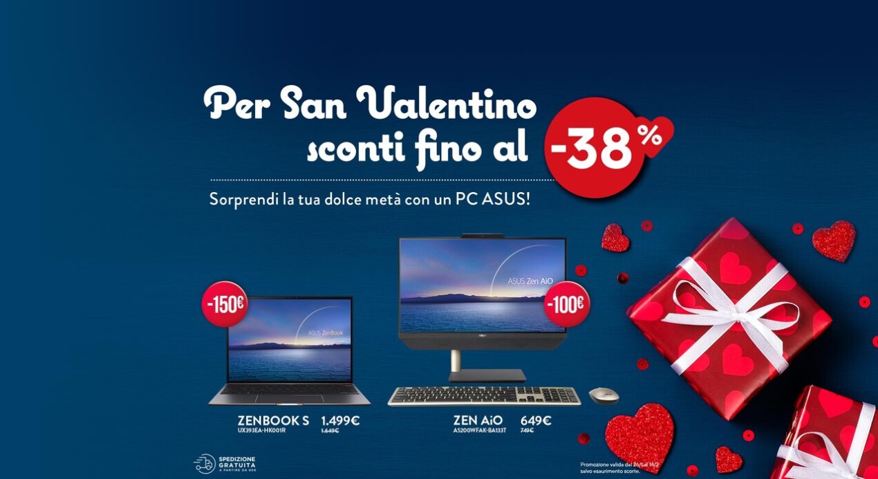ASUS lancia le nuove offerte di San Valentino con sconti fino al 38%