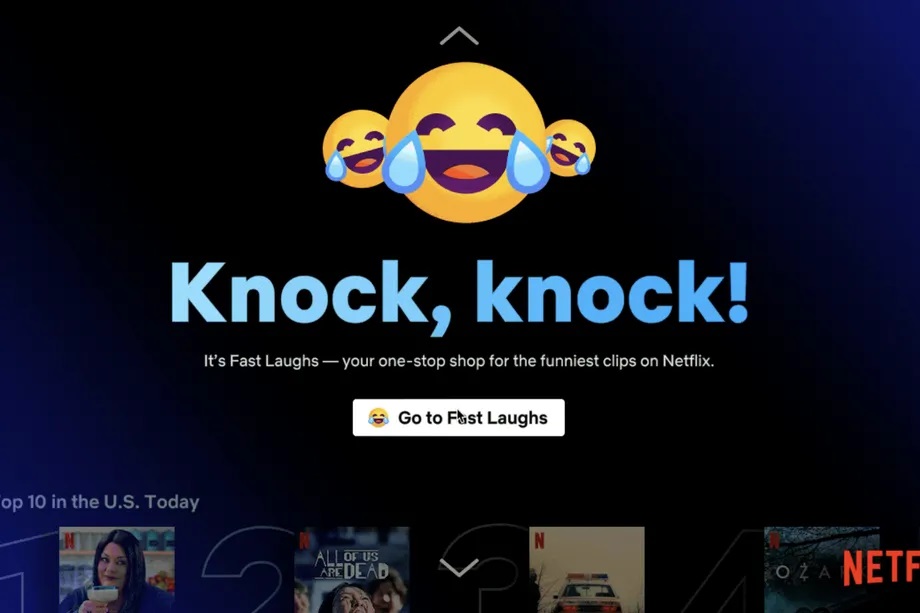 netflix fast laughs TV