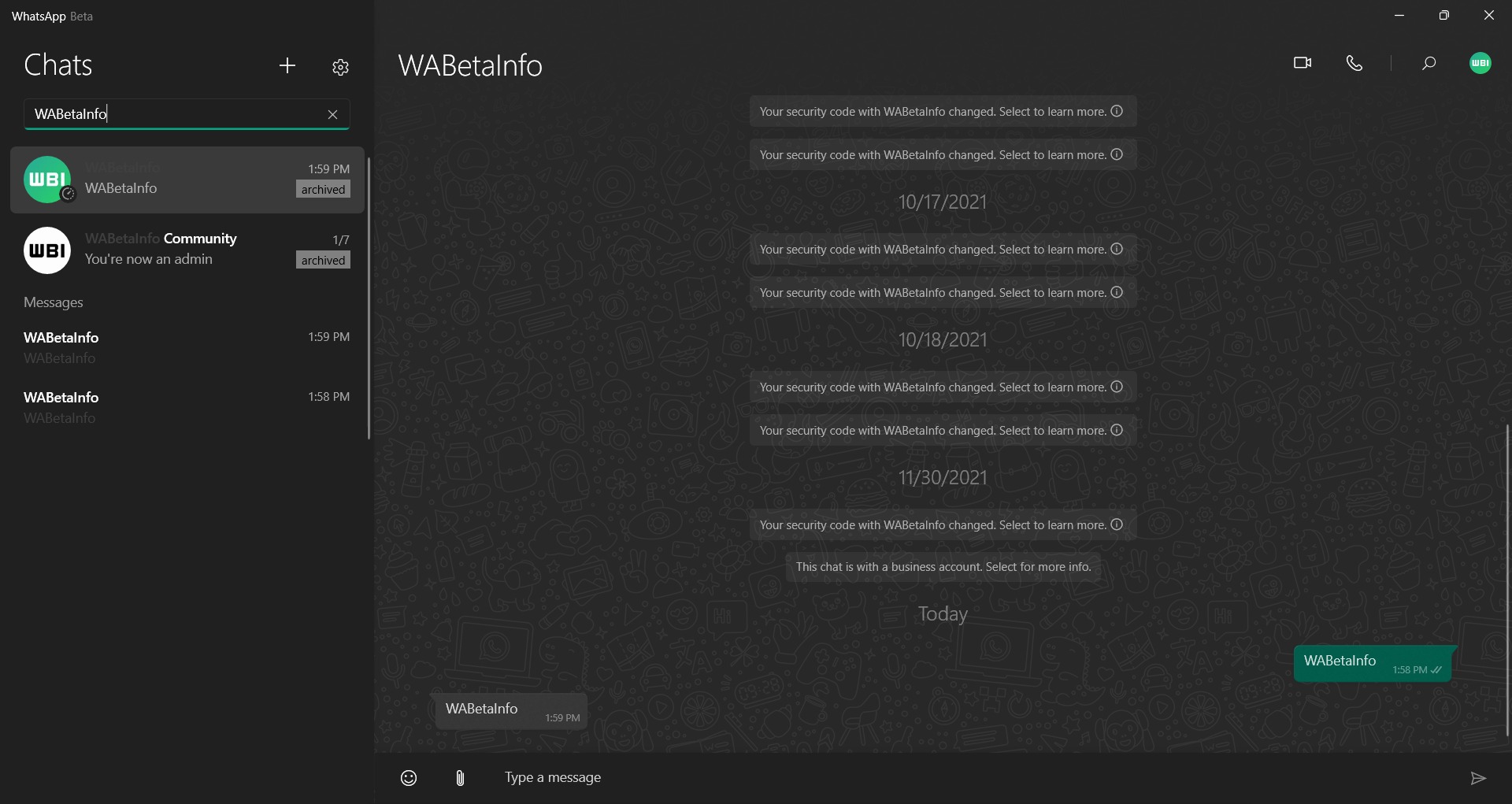 whatsapp windows tema scuro