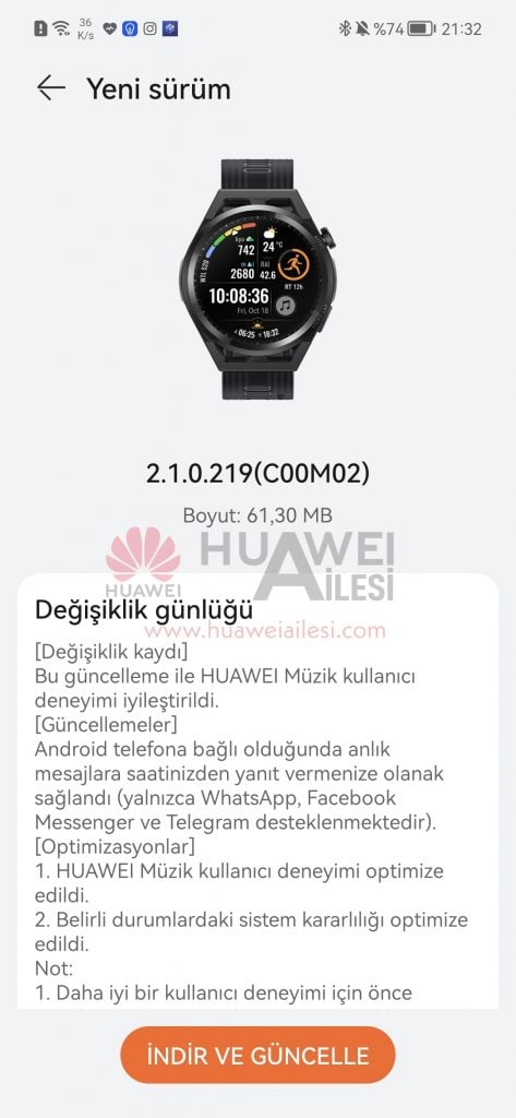 Huawei Watch GT runner aggiornamento