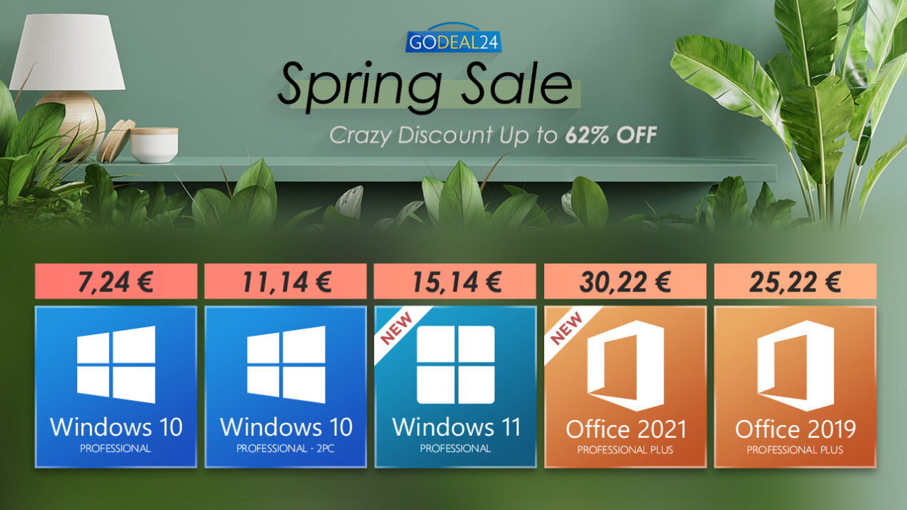 Al via le vendite di primavera: Windows e tanti altri software scontati fino al 62%