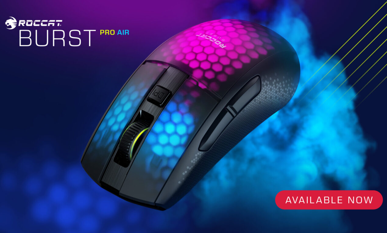 ROCCAT lancia Burst Pro Air, un mouse wireless perfetto per gli sparatutto