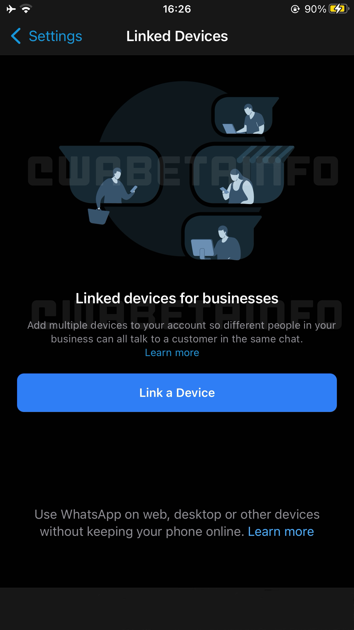La nuova schermata dei Dispositivi Collegati in WhatsApp Business