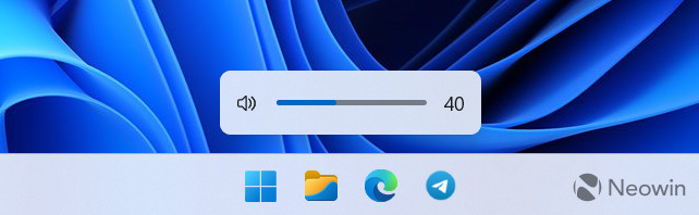 Windows 11 22H2 Nuovo slider del volume