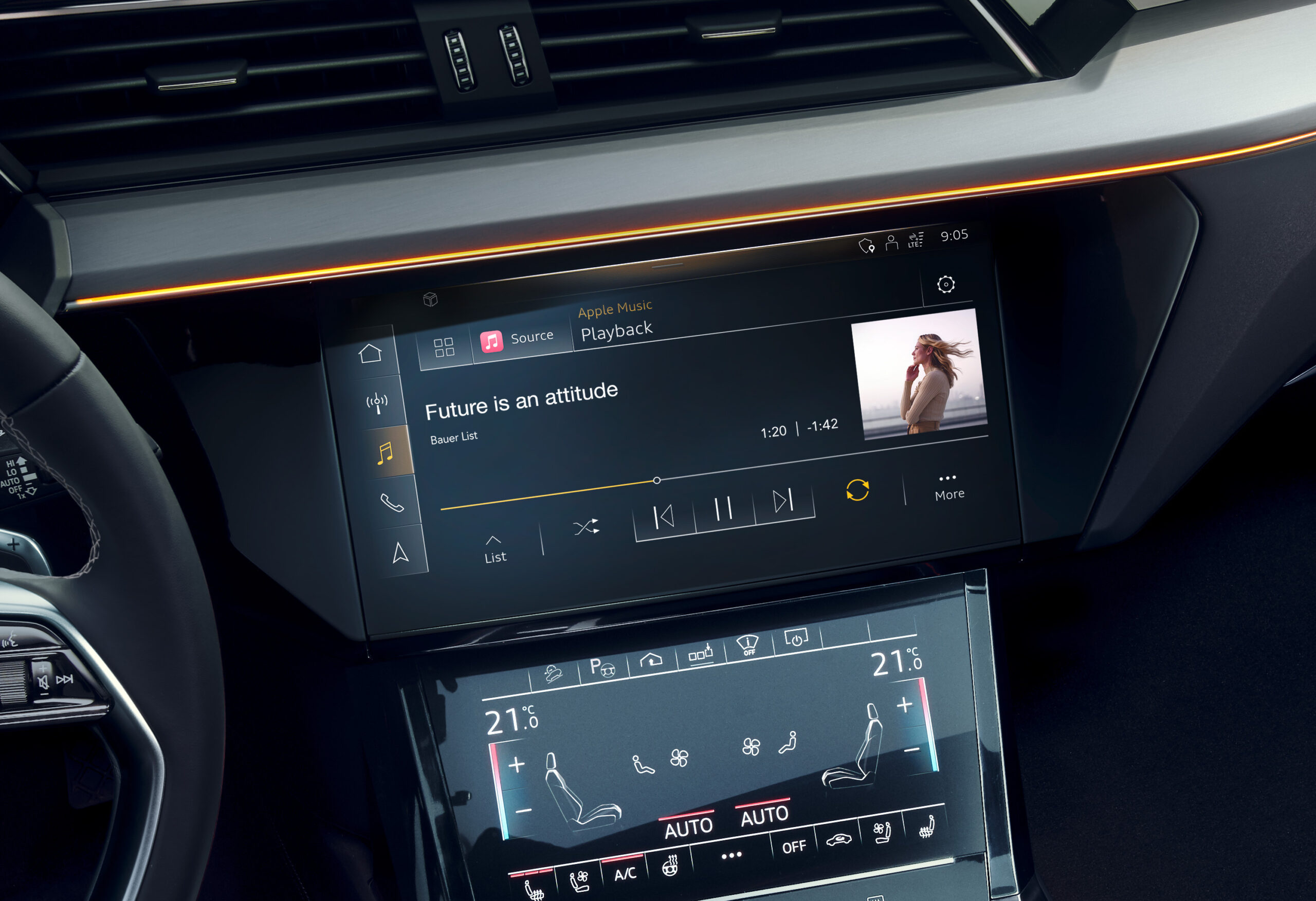 L'app Apple Music integrata nelle auto Audi