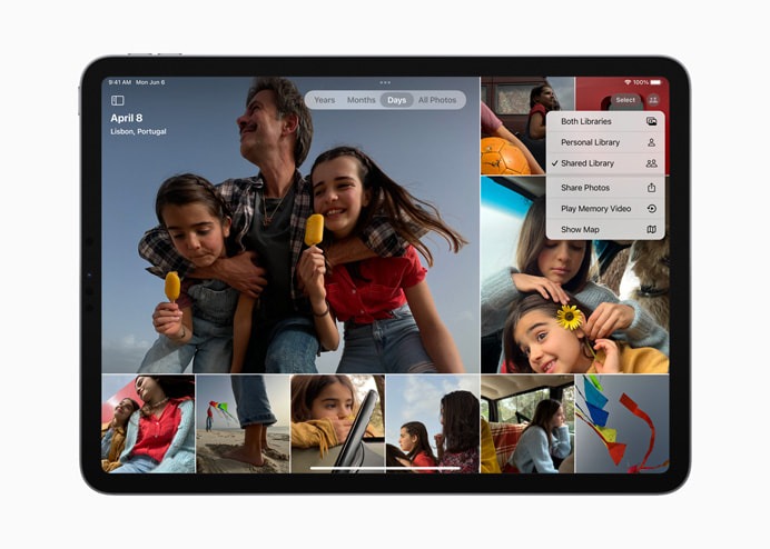 Apple iPadOS 16 iCloud Shared Photo Library