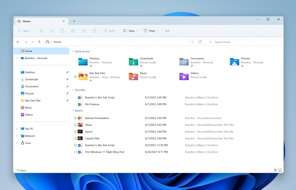 Windows 11 Insider Preview Build 25136 tab esplora file