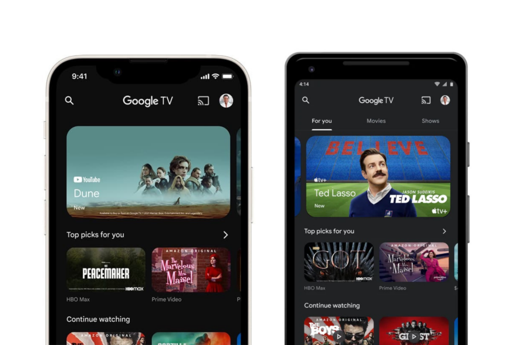 Google TV app mobile per iOS e per Android