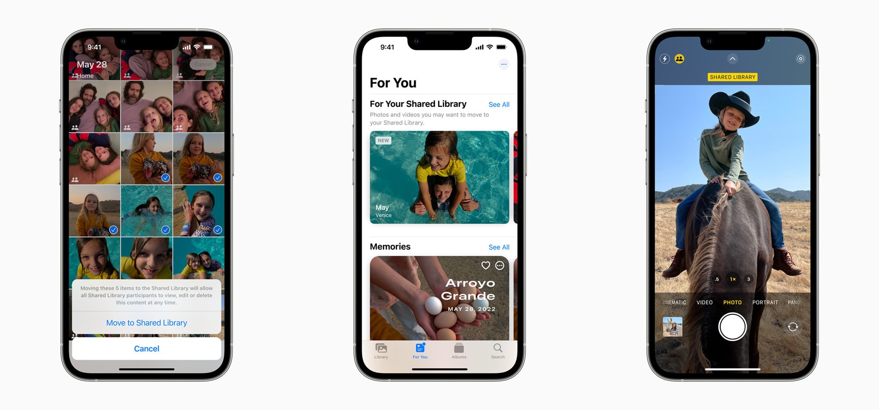 La nuova libreria foto condivisa di iCloud che Apple ha introdotto con iOS 16