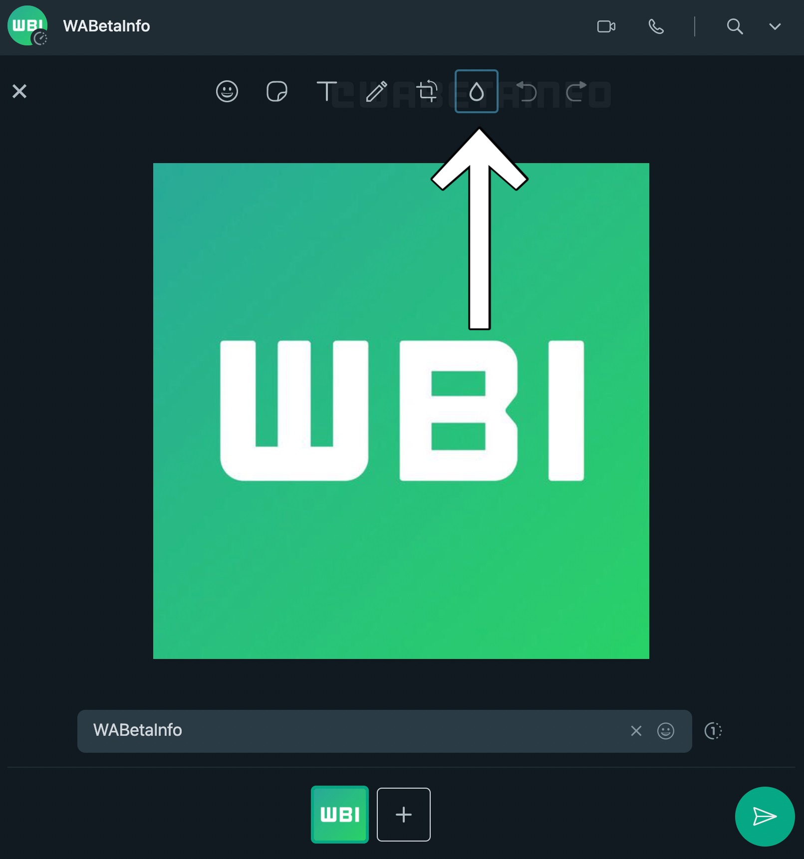 WhatsApp Desktop Beta strumento sfocatura