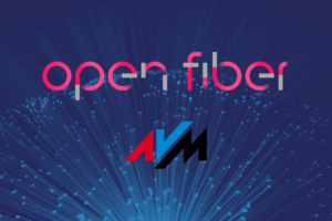 I loghi di Open Fiber e AVM