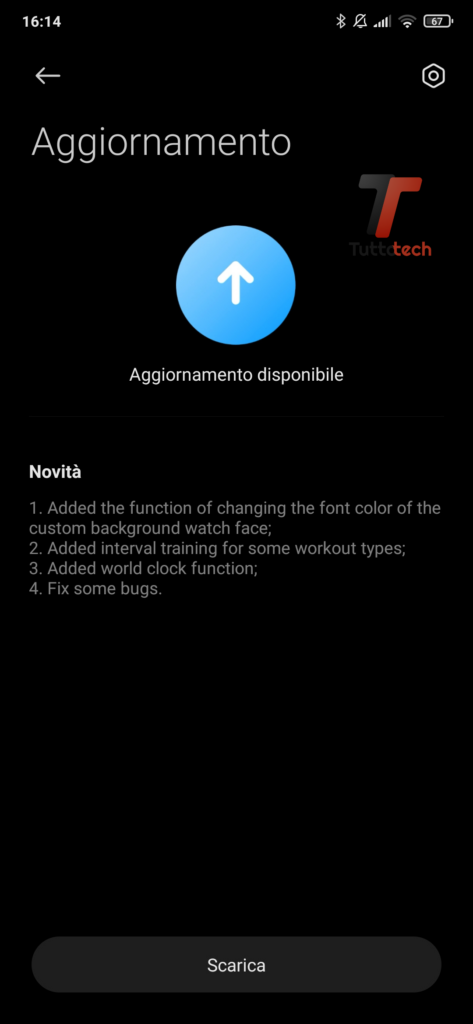 xiaomi smart band 7 aggiornamento