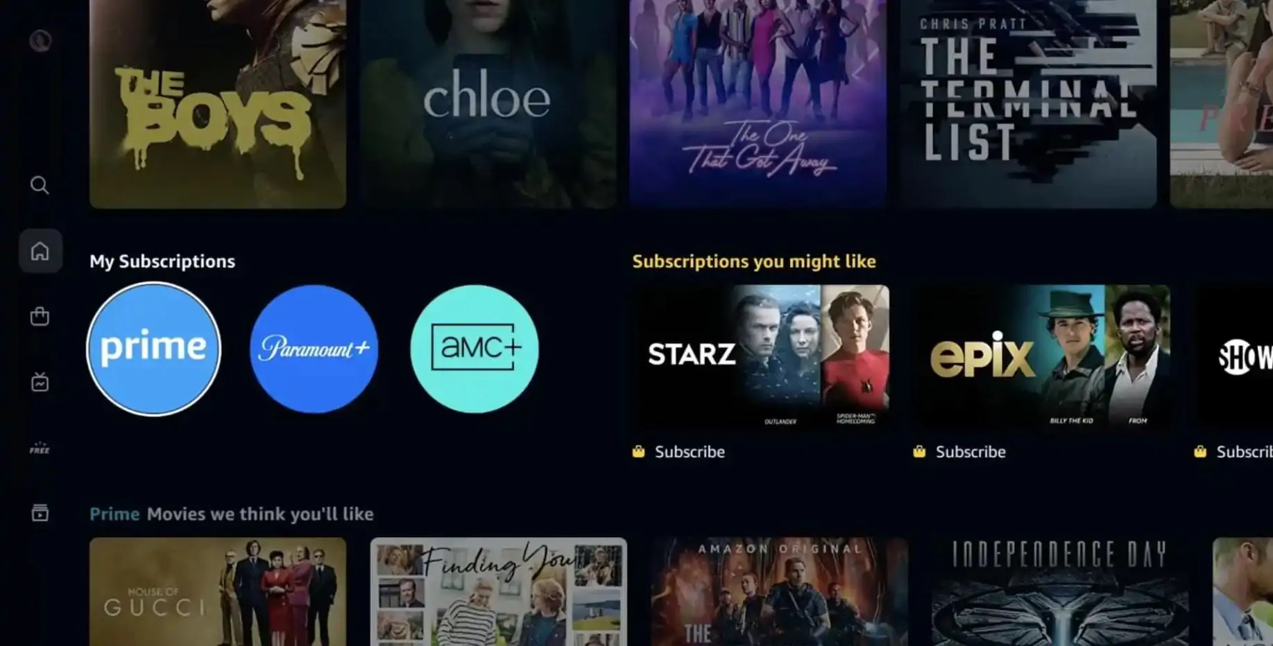 Amazon Prime Video nuova interfaccia