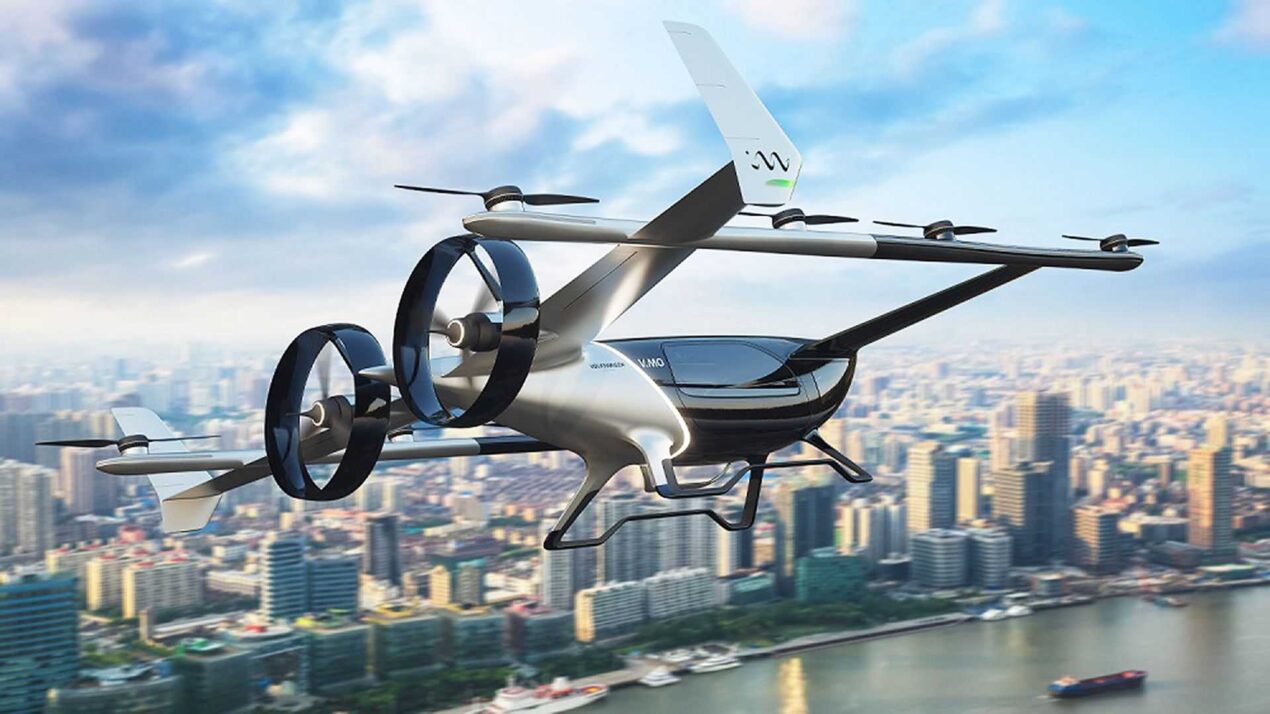 Volkswagen presenta il suo primo taxi volante, elettrico e a guida autonoma