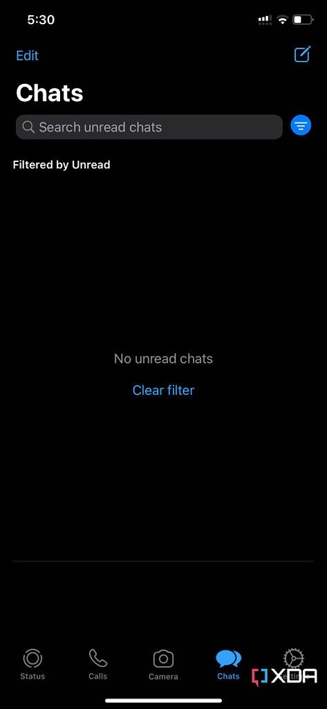 WhatsApp iOS filtro chat non lette