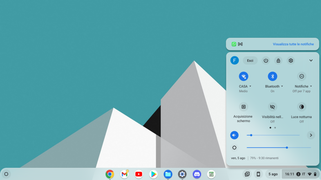 ChromeOS 104 notifiche raggruppate per mittente